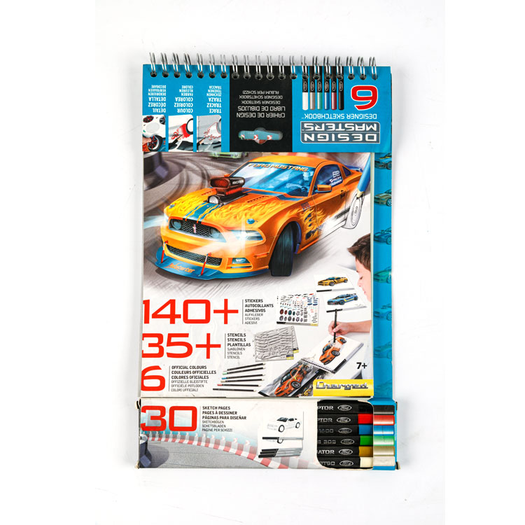 Sketch Book-Top Espiral Libro Cool Racing Car